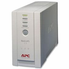 APC by Schneider Electric BK500 120V Backup System Tower - 8 Hour Recharge - 3 Minute Stand-by - 120 V Input - 120 V AC Output - Stepped Approximated Sine Wave - Serial Port - USB - 3 x NEMA 5-15R, 3 x NEMA 5-15R Surge Receptacle(s) - 6 x Battery/Surge Ou