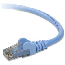 Belkin Cat6 Snagless Patch Cable, 10 Feet Blue 10 ft Category 6 Network Cable for Network Device, VoIP Device - First End: 1 x RJ-45 Network - Male - Second End: 1 x RJ-45 Network - Male - Patch Cable - Gold Plated Connector - 24 AWG - Blue - 1 Each