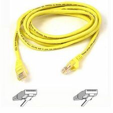 Belkin RJ45 CAT-5e Patch Cable Yellow 07 7 ft Category 5e Network Cable for Network Device - First End: 1 x RJ-45 Network - Male - Second End: 1 x RJ-45 Network - Male - Patch Cable - Gold Plated Connector - 24 AWG - Yellow - 1 Each