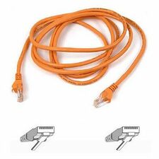 Belkin RJ45 CAT-5e Patch Cable Orange 07 7 ft Category 5e Network Cable for Network Device - First End: 1 x RJ-45 Network - Male - Second End: 1 x RJ-45 Network - Male - Patch Cable - Gold Plated Connector - 24 AWG - Orange - 1 Each