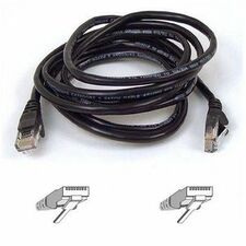 Belkin RJ45 CAT-5e Patch Cable Black 50 50 ft Category 5e Network Cable for Network Device - First End: 1 x RJ-45 Network - Male - Second End: 1 x RJ-45 Network - Male - Patch Cable - Gold Plated Connector - 24 AWG - Black - 1 Each