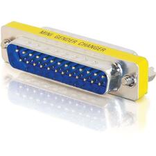 C2G DB25 Mini Gender Changer 1 x 25-pin DB-25 Male - 1 x 25-pin DB-25 Male - Yellow, Silver - 1 Each