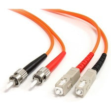 StarTech.com Duplex Fiber Optic Multimode Patch Cable 3.28 ft Fiber Optic Network Cable for Network Device - First End: 2 x ST Network - Male - Second End: 2 x SC Network - Male - 10 Gbit/s - Patch Cable - LSZH - 62.5/125 µm - Orange - 1 Each