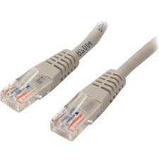 StarTech.com 15 ft Gray Molded Cat5e UTP Patch Cable 15 ft Category 5e Network Cable - First End: 1 x RJ-45 Network - Male - Second End: 1 x RJ-45 Network - Male - Patch Cable - Gray - 1 Each