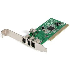 StarTech.com 4 Port IEEE-1394 FireWire PCI Card PCI - Plug-in Card - 4 Firewire Port(s) - 4 Firewire 400 Port(s) - PC, Mac - TAA Compliant