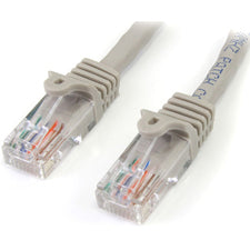 StarTech.com 25ft Gray Snagless Cat5e UTP Patch Cable 25 ft Category 5e Network Cable - First End: 1 x RJ-45 Network - Male - Second End: 1 x RJ-45 Network - Male - Patch Cable - Gray - 1 Each