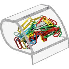 Kantek Paper Clip Holder 3.5" Height x 3" Width x 2.8" Depth - Acrylic - Clear - 1 Each