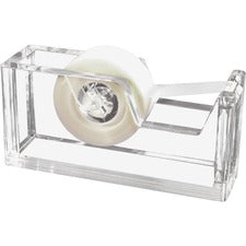 Kantek Tape Dispenser Holds Total 1 Tape(s) - Refillable - Non-skid Base - Acrylic - Clear - 1 Each