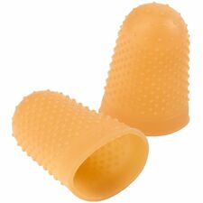 ACCO Rubber Finger Tips #14 with 0.88" Diameter - Extra Large Size - Rubber - Amber - 1 Dozen