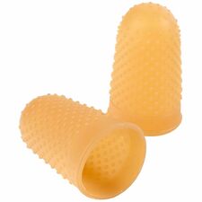 ACCO Rubber Finger Tips #13 with 0.75" Diameter - Large Size - Rubber - Amber - 1 Dozen