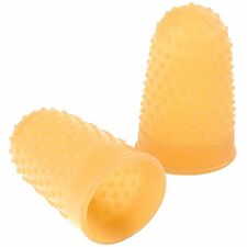 ACCO Rubber Finger Tips #11.5 with 0.63" Diameter - Medium Size - Rubber - Amber - 12 / Box