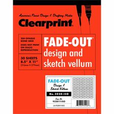 Clearprint Isometric Grid Paper Pad - Letter 30 Sheets - 20 lb Basis Weight - Letter - 8 1/2" x 11" Sheet Size - White Paper - 1 Pad