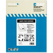 Chartpak 1.5 mil Applique Drafting Film 100 Sheets - Letter - 8.50" x 11" - Clear - Self-adhesive - For Printer - 100 / Box