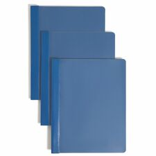 Smead Letter Recycled Report Cover 8 1/2" x 11" - 3 Fastener(s) - 1/2" for Folder - 12 pt. - Vinyl, Metal - Dark Blue - 50% Recycled - 25 / Box