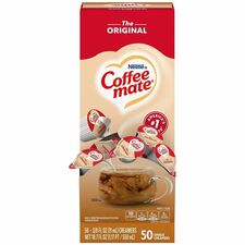 Coffee mate Original Nondairy Liquid Creamer Singles Original Flavor - 0.38 fl oz (11 mL) - 50 Serving - 50 / Box
