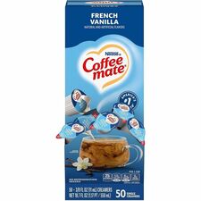Coffee mate French Vanilla Nondairy Liquid Creamer Singles Natural & Artificial French Vanilla Flavor - 0.38 fl oz (11 mL) - 50 Serving - 50 / Box