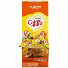 Coffee mate Hazelnut Nondairy Liquid Creamer Singles Artificial Hazelnut Flavor - 0.38 fl oz (11 mL) - 50 Serving - 50 / Box