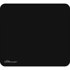 Compucessory Smooth Cloth Nonskid Mouse Pads 9.50" Width x 8.50" Depth - Black - Rubber, Cloth - 1 Each