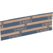 Sparco Flat Coin Wrappers 1000 Wrap(s) - Total $2.00 in 40 Coins of 5¢ Denomination - 60 lb Basis Weight - Kraft - Blue - 1000 / Pack