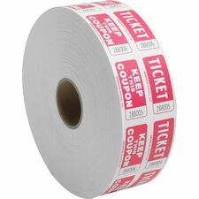Sparco Roll Tickets Red - 2000 / Roll