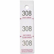 Sparco 3-Part Coat Check Tickets White - 500 / Pack