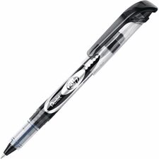 Pentel 24/7 Rollerball Pens 0.7 mm Medium Pen Point - Black Ink - Water Based - Black Barrel - Metal Tip - 1 Dozen