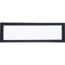 Tatco Label Inserts Magnetic Label Holders Support 1" x 4" Media - 1.3" Height x 4.4" Width - Vinyl - Black - 10 / Pack