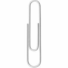 ACCO Premium Paper Clips No. 1 - 10 Sheet Capacity - Galvanized, Corrosion Resistant - Silver - Metal, Zinc Plated - 100/Box - 10 / Pack