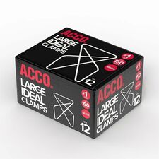 ACCO Ideal Paper Clamps Large - No. 1 - 150 Sheet Capacity - Silver - Metal - 12 / Box