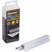 Bostitch PowerCrown Standard Premium Staples Standard - 1/4" Leg - Chisel Point - Silver - High Carbon Steel - 5.1" Height x 1.8" Width x 1.3" Length - 210 Per Strip - 5000 / Box