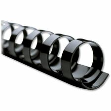 GBC CombBind Binding Spines 0.4" Diameter - 0.38" Maximum Capacity - 60 x Sheet Capacity - For Letter 8 1/2" x 11" Sheet - 19 x Rings - Ring Binder - Black - PVC Plastic - 25 / Box