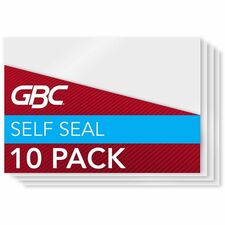 GBC Self-Sealing ID Badge Laminating Pouches Laminating Pouch/Sheet Size: 2.94" Width x 4.12" Length x 8 mil Thickness - Glossy - for ID Badge, Document, Photo - Self-adhesive, Easy Peel, Durable - Clear - 10 / Pack