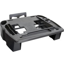 Compucessory Telephone Stand/Organizer 5" Height x 11.50" Width x 9.50" Depth - Desktop - Non-skid Base, Cable Management - Black - Plastic - 1 Each