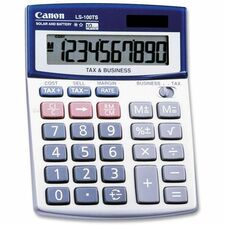 Canon LS100TS Desktop Calculator Auto Power Off - 10 Digits - LCD - Battery/Solar Powered - 4" Height x 5.3" Width x 1.2" Depth - 1 Each