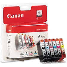 Canon BCI-6 Original Inkjet Ink Cartridge - Black, Cyan, Magenta, Yellow, Light Cyan, Light Magenta - 1 Each Inkjet - Black, Cyan, Magenta, Yellow, Light Cyan - 1 Each