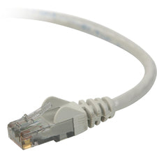 Belkin Cat6 Snagless Patch Cable 25 ft Category 6 Network Cable for Network Device, VoIP Device - First End: 1 x RJ-45 Network - Male - Second End: 1 x RJ-45 Network - Male - Patch Cable - Gold Plated Connector - 24 AWG - Gray - 1 Each