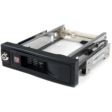 StarTech.com HSB100SATBK Drive Bay Adapter for 5.25" SATA/600 - Serial ATA/600 Host Interface Internal - Black 1 x HDD Supported - 1 x Total Bay - 1 x 3.5" Bay - Aluminum