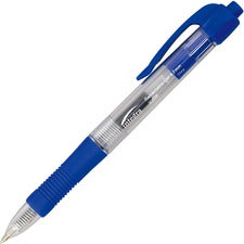 Integra Retractable 0.7mm Gel Pens 0.7 mm Medium Pen Point - Retractable - Blue Ink - Gel-based - Clear Barrel - Metal Tip - 1 Dozen