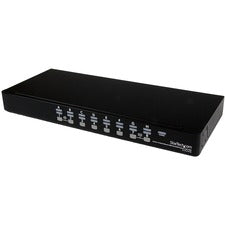 StarTech.com 16 Port 1U Rackmount USB PS/2 KVM Switch 16 Computer(s) - 1920 x 1440 - 1U - Rack-mountable, Desktop - TAA Compliant