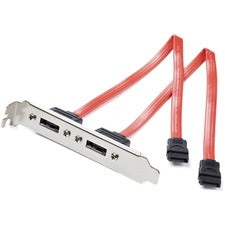 StarTech.com SATA to eSATA Slot Plate Bracket 1 ft eSATA/SATA Data Transfer Cable for Computer, Hard Disk Drive Enclosure, External Hard Drive, RAID Controller, SATA Controller, Motherboard - First End: 2 x eSATA - Female - Second End: 2 x 7-pin SATA - Ma