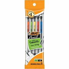 BIC Xtra-Smooth No. 2 Mechanical Pencils With Erasers 0.7 mm Lead - #2 - 5 / Pack