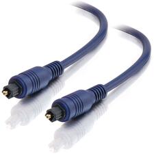 C2G Velocity Optical Digital Cable 3.30 ft Fiber Optic Data Transfer Cable - First End: 1 x Toslink Digital Audio - Male - Second End: 1 x Toslink Digital Audio - Male - Blue - 1 Each