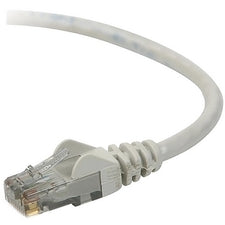 Belkin Cat6 Snagless Patch Cable 1 ft Category 6 Network Cable for Network Device, VoIP Device - First End: 1 x RJ-45 Network - Male - Second End: 1 x RJ-45 Network - Male - Patch Cable - Gold Plated Connector - 24 AWG - Gray - 1 Each