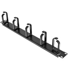 StarTech.com 1U 19in Metal Rackmount Cable Management Panel Cable Management Panel - Black - 1U Rack Height x 19" Panel Width x 3.50" Length - Steel, ABS Plastic - 1 Each - TAA Compliant