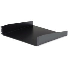 StarTech.com Black Standard Universal Server Rack Cabinet Shelf 2U Rack Height x 19" Rack Width - Rack-mountable - Black - Cold-rolled Steel (CRS) - 44.09 lb Static/Stationary Weight Capacity - TAA Compliant