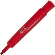 Integra Permanent Chisel Markers Chisel Marker Point - Red Ink - 1 Dozen
