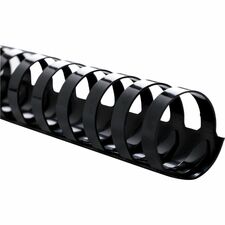Sparco Plastic Binding Spines 0.3" Diameter - 40 x Sheet Capacity - Black - Plastic - 100 / Box