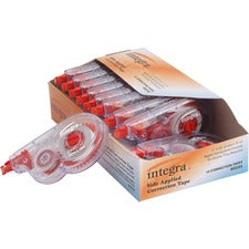 Integra Side-Apply Correction Tape 0.20" Tape Width x 32.80 ft Tape Length - Smoke Dispenser - Tear Resistant - Smoke - 10 / Pack