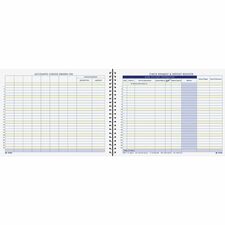 Adams Check Payment & Deposit Register 96 Sheet(s) - 11" x 8.50" Sheet Size - White Sheet(s) - 1 Each