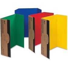 Pacon Presentation Boards 36" Board Height x 48" Board Width - Assorted Surface - Tri-fold - 24 / Carton